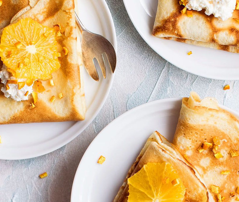 Französische Orangen Crêpes