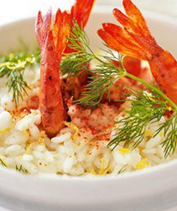 Risotto with prawns